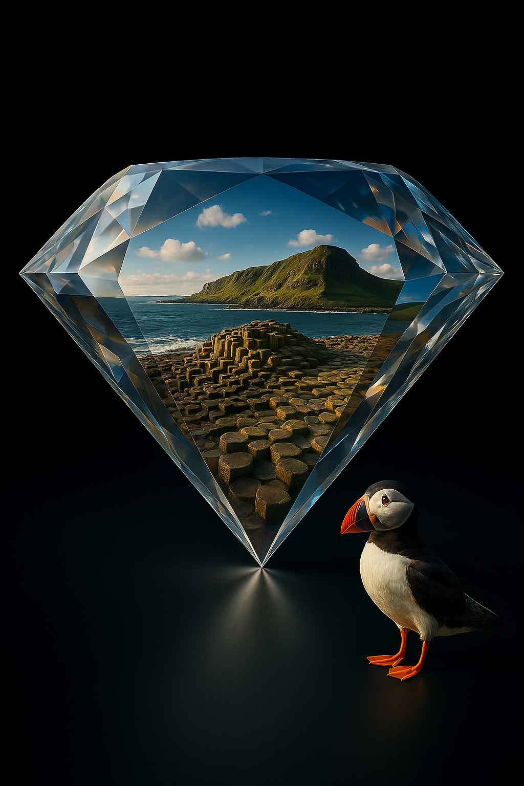 Collectible emerald ready to be claimed